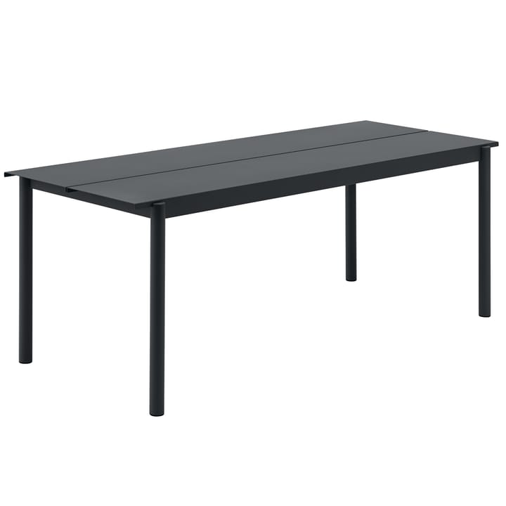 Linear steel table Stahltisch 75 x 200cm - Black - Muuto