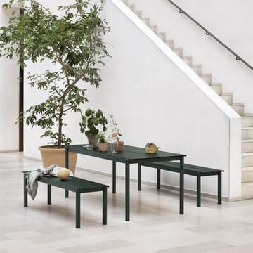 Linear steel table Stahltisch 75 x 200cm - Dark green - Muuto