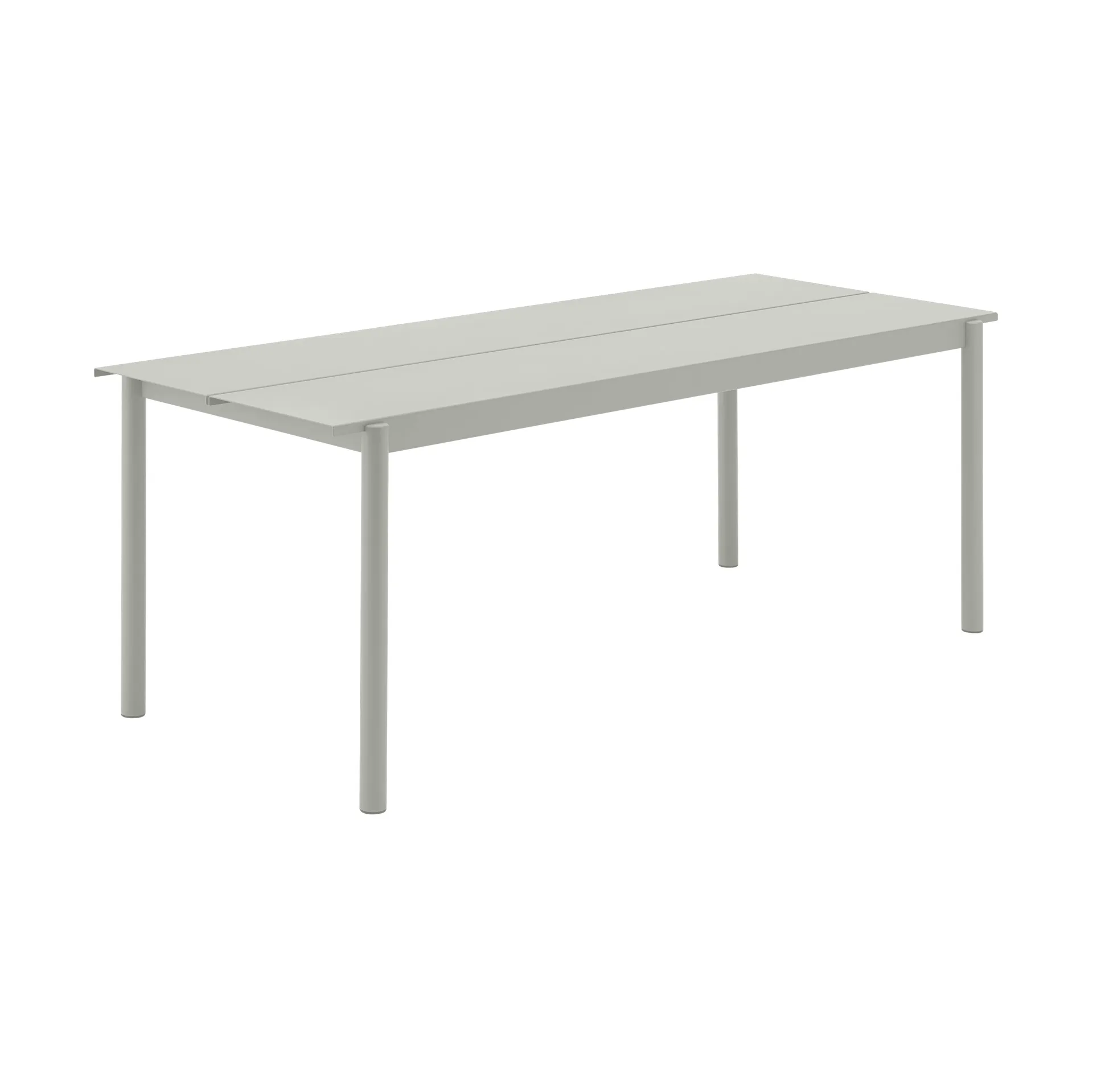 Linear steel table Stahltisch 75 x 200cm, Grey Muuto