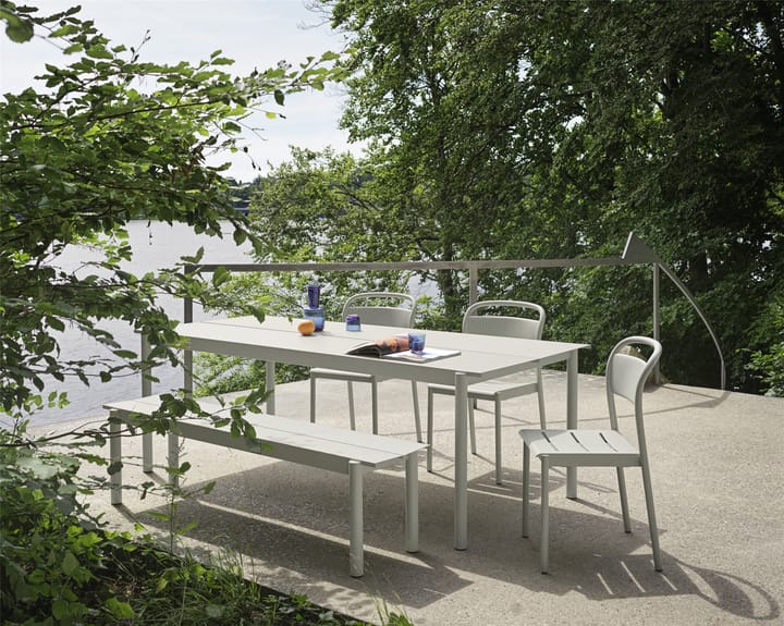 Linear steel table Stahltisch 75 x 200cm, Grey Muuto
