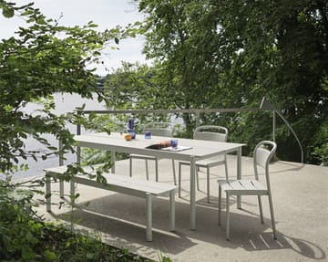 Linear steel table Stahltisch 75 x 200cm - Grey - Muuto