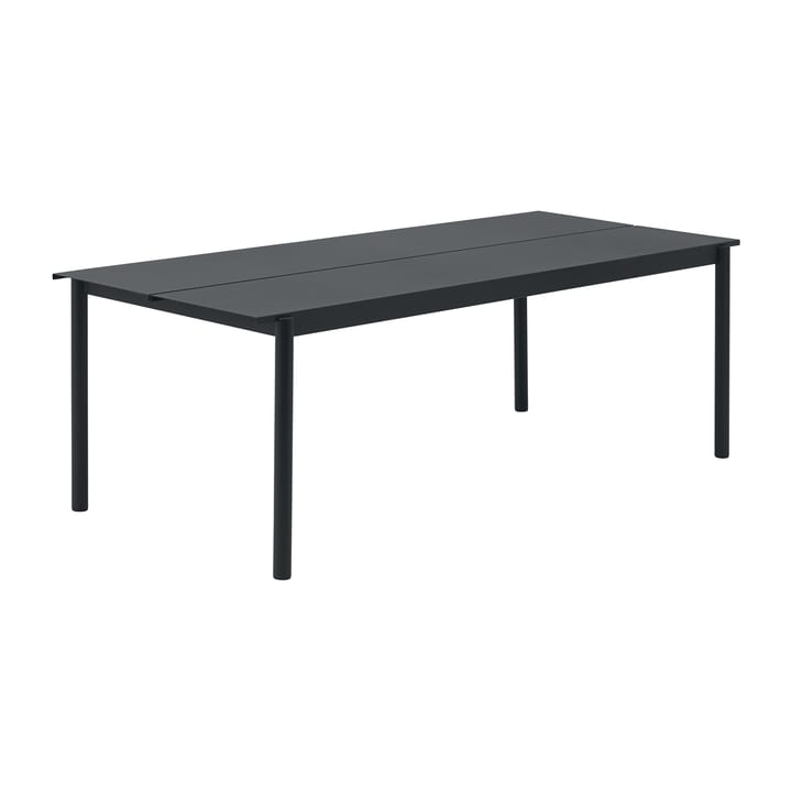 Linear steel table Tisch 220 x 90cm - Black (RAL 7021) - Muuto