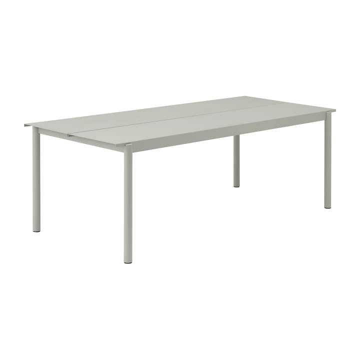 Linear steel table Tisch 220 x 90cm - Grey (RAL 7044) - Muuto