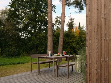 Linear Steel Tisch - Taupe, 220x90 cm - Muuto