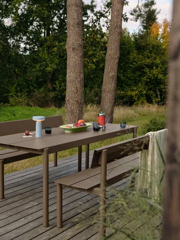 Linear Steel Tisch - Taupe, 220x90 cm - Muuto