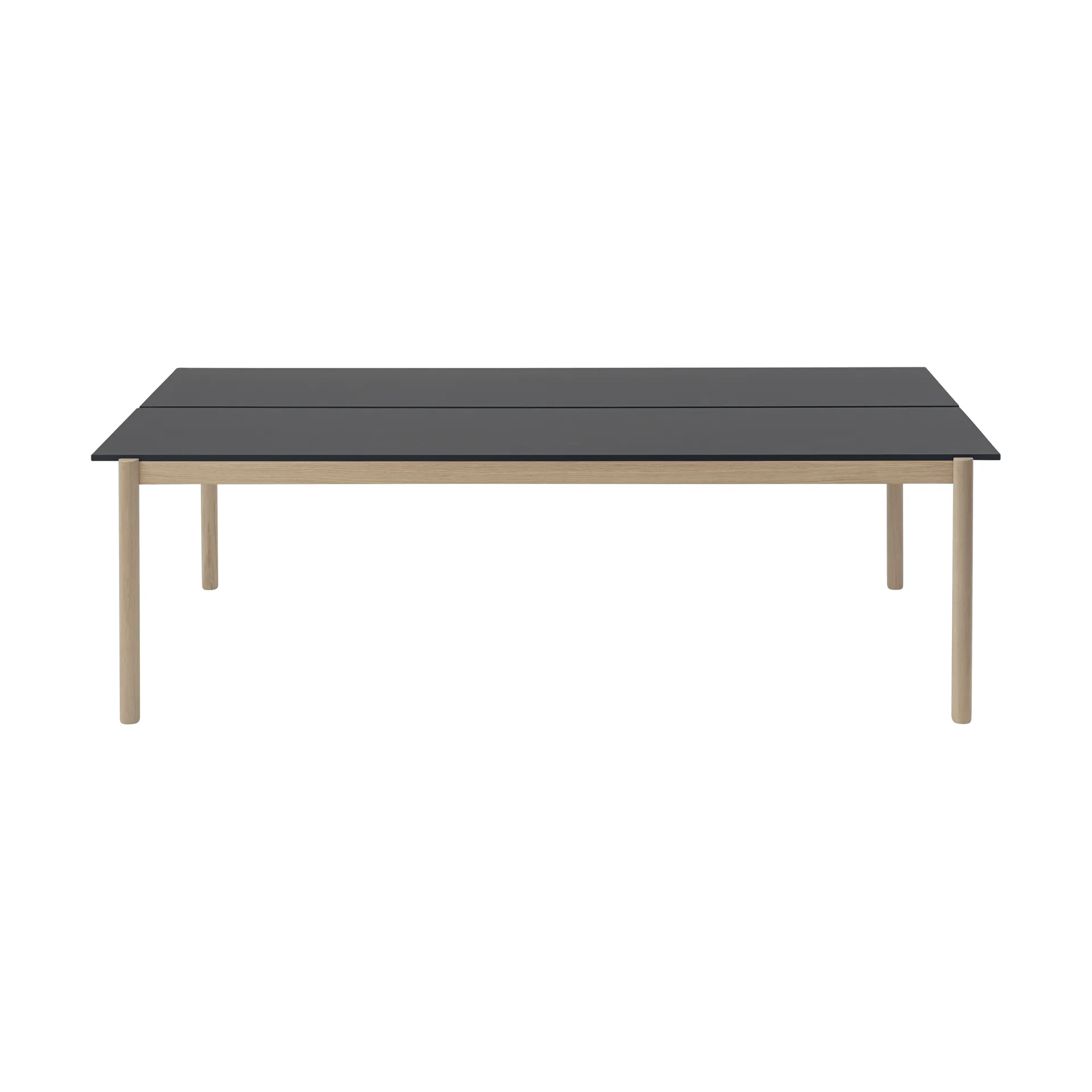 Linear System Esstisch 110x240 cm, Black nanolaminate-black-oak Muuto