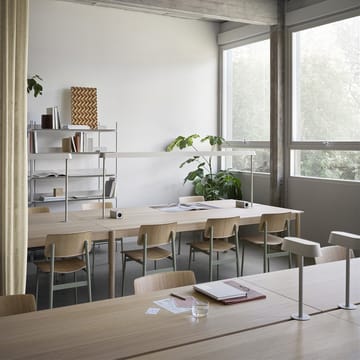 Linear System Middle Modultisch - White laminate-ABS-Oak - Muuto