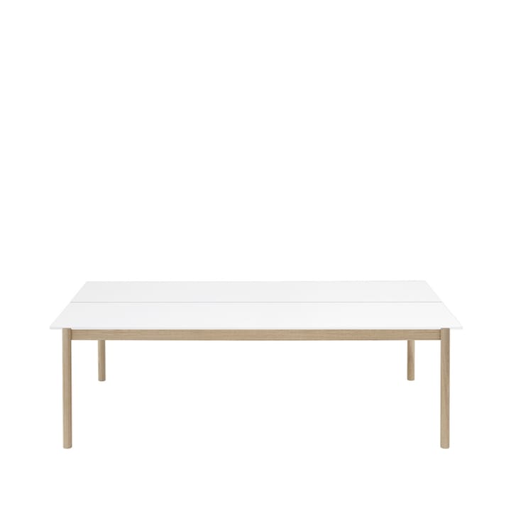 Linear System Tisch - White laminate-White ABS-Oak - Muuto