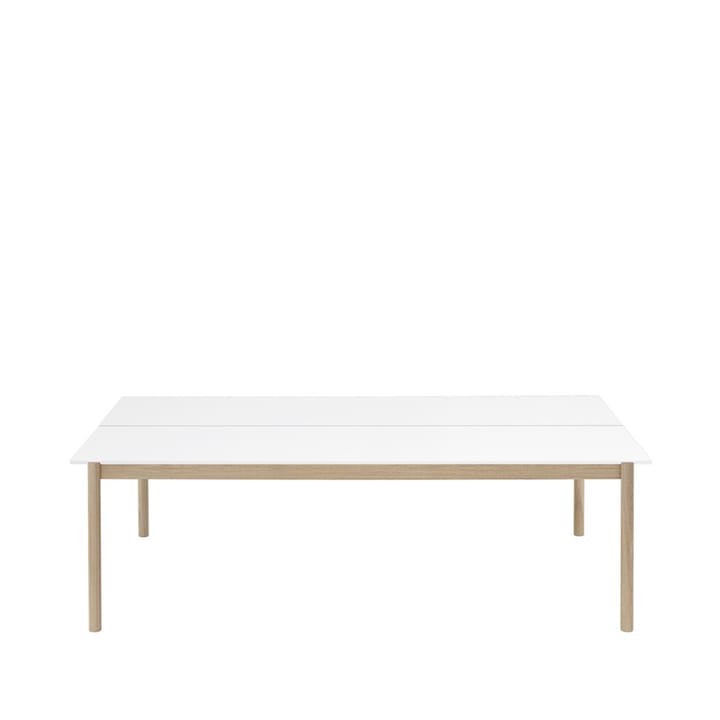 Linear System Tisch - White laminate-White ABS-Oak - Muuto