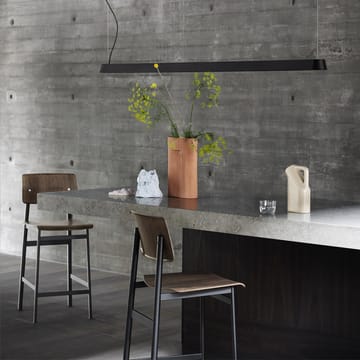 Loft Barstuhl - Black, Hoch, Schwarzes Stahlgestell - Muuto