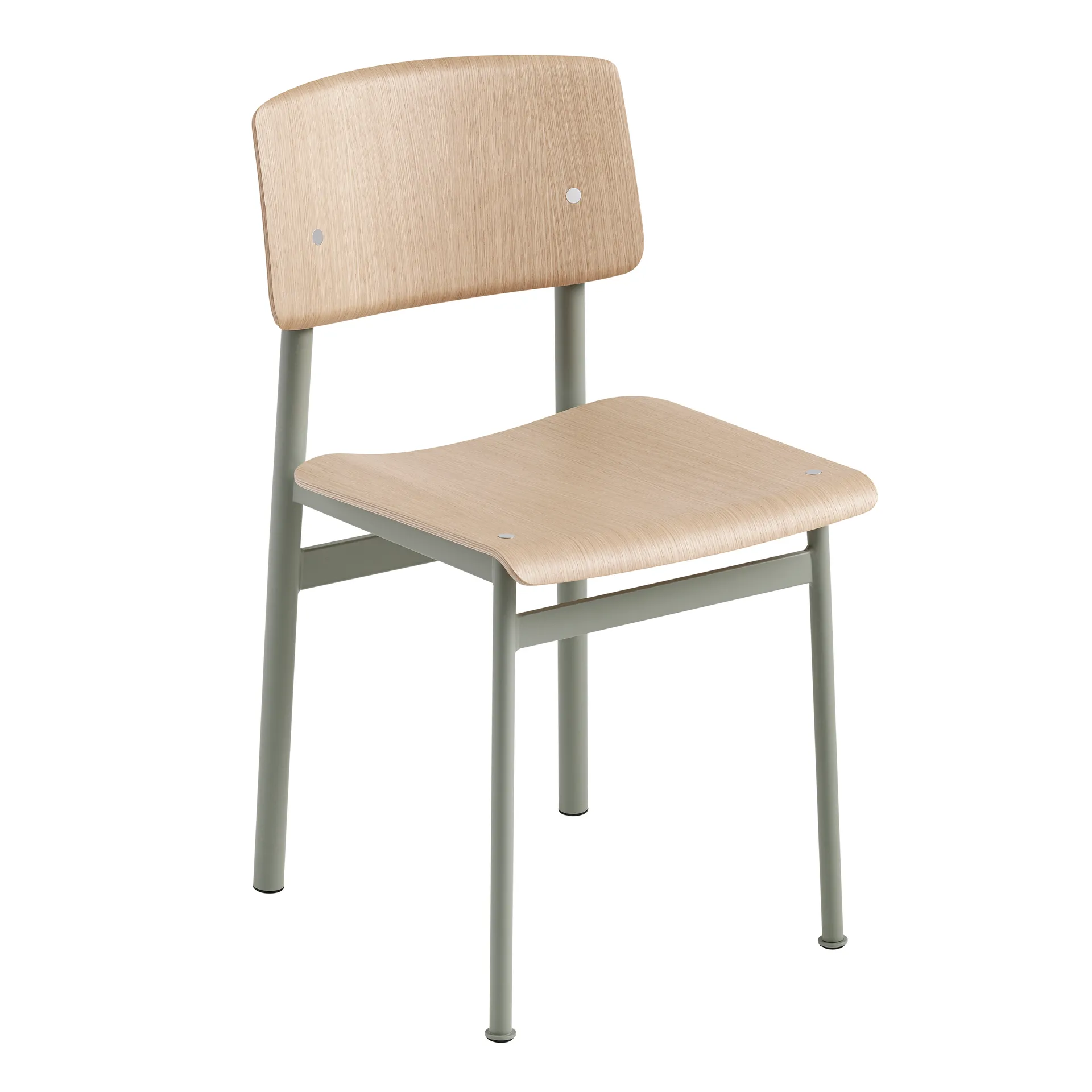 Loft Chair Stuhl, Dusty green-Eiche Muuto