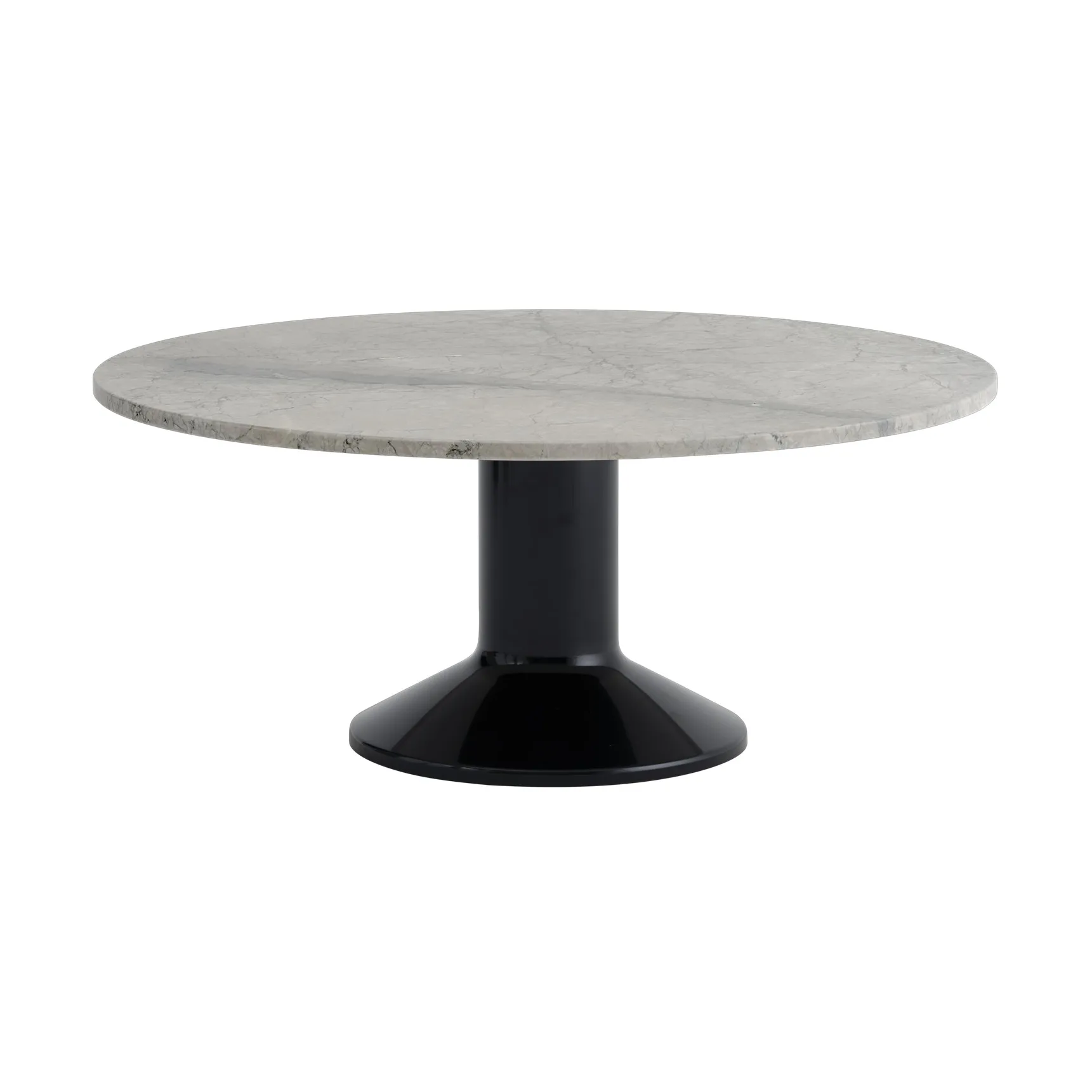 Midst Couchtisch, Grey marble-black, Ø90 cm Muuto