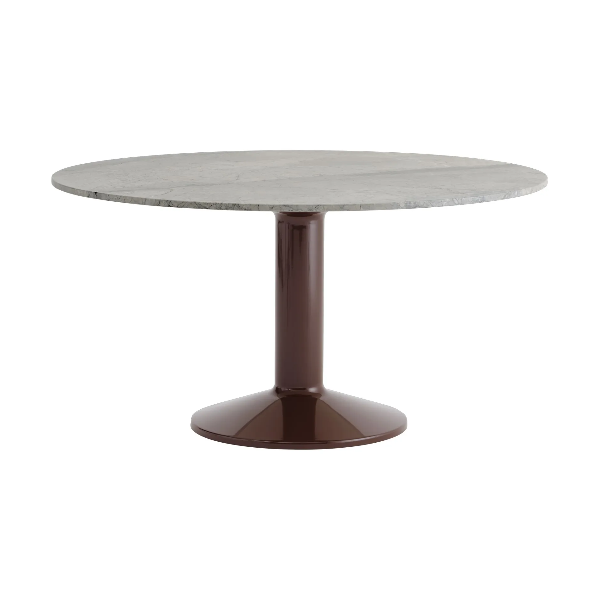 Midst Couchtisch, Grey marble-dark red, Ø140 cm Muuto