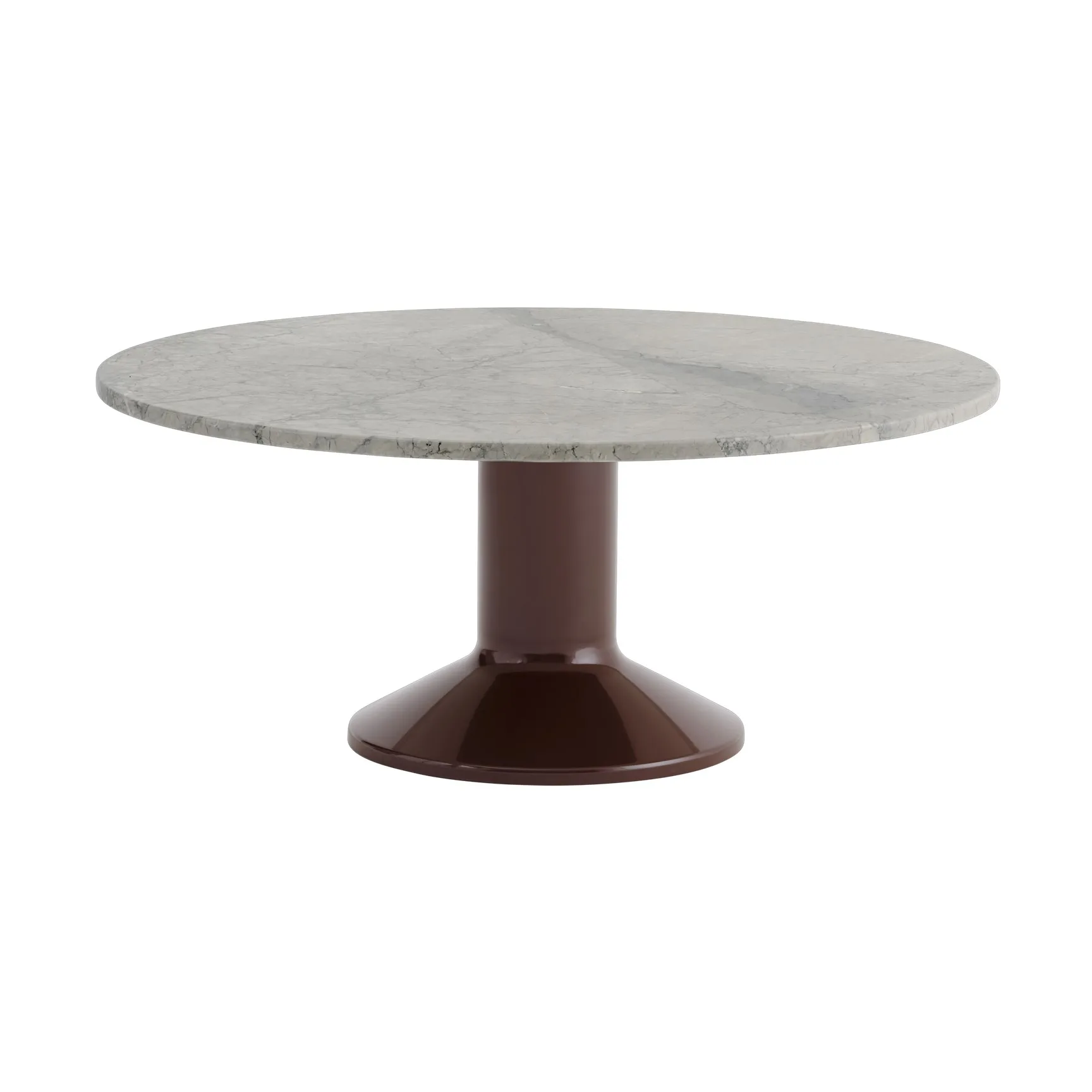 Midst Couchtisch, Grey marble-dark red, Ø90 cm Muuto