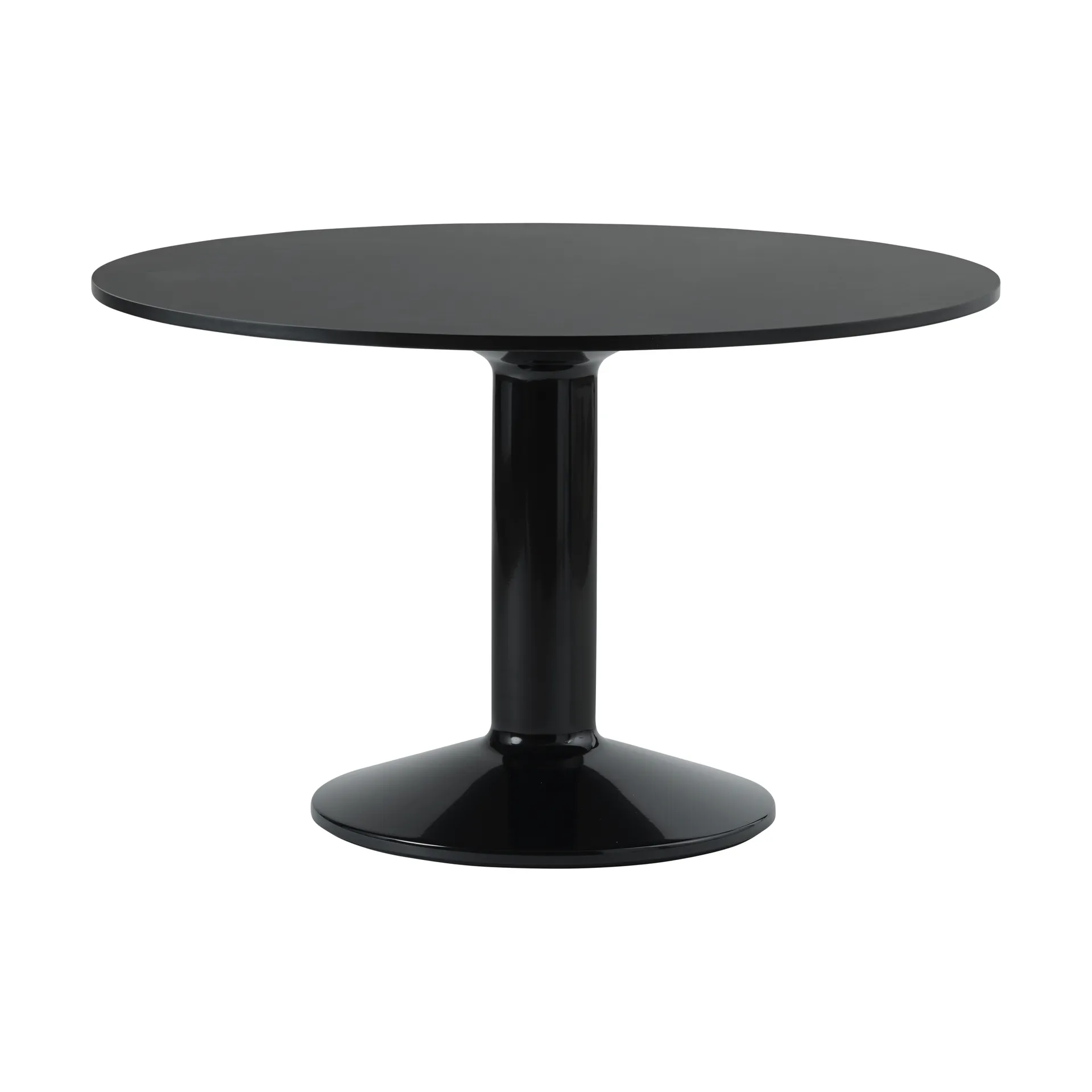 Midst Säulentisch, Black nanolaminate-black, Ø120 cm Muuto