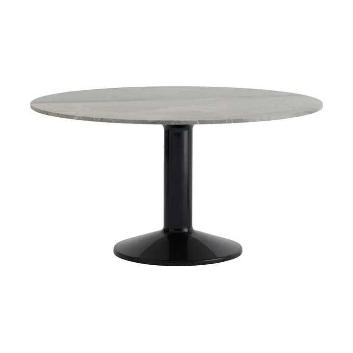 Midst Säulentisch - Grey marble-black, Ø140 cm - Muuto