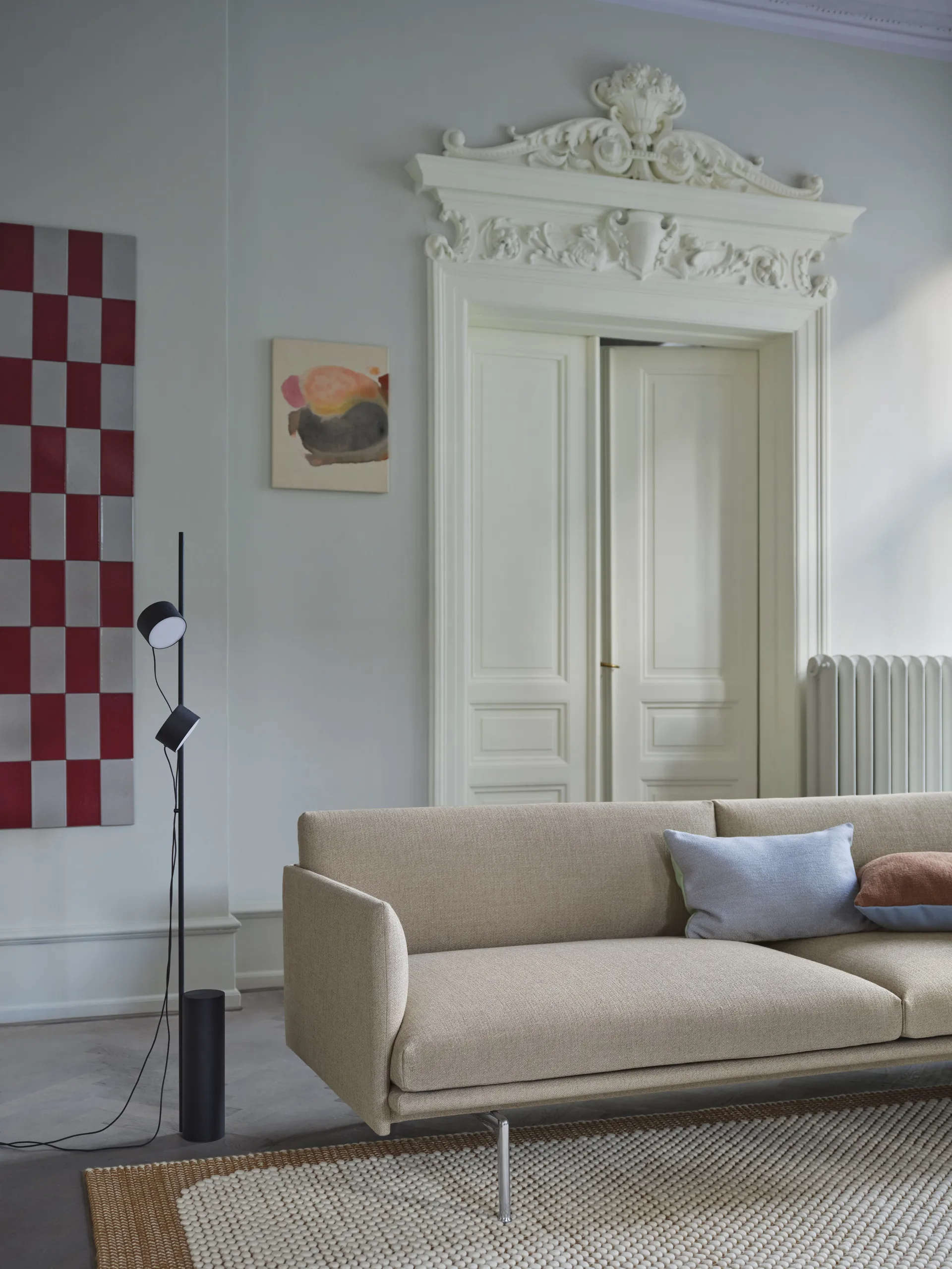 Mingle Kissen 35x55 cm, Copper Brown-Light Blue Muuto