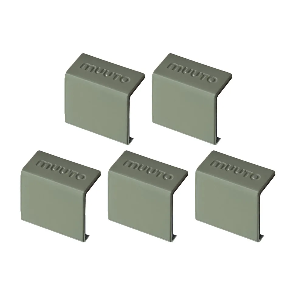 Muuto Mini stacked 2.0 Clips, 5er Pack Grün