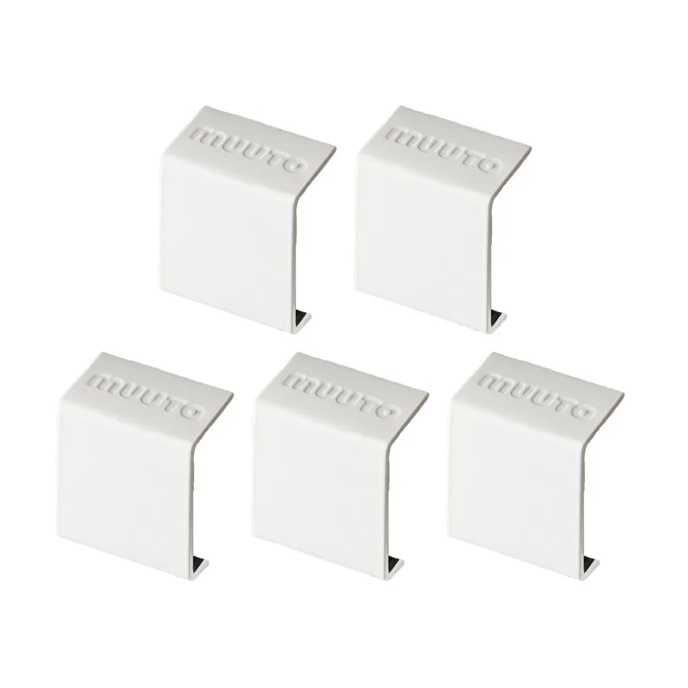 Mini stacked 2.0 Clips, 5er Pack, Weiß Muuto