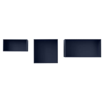 Mini stacked 2.0 Regalsystem, large - Mitternachtsblau - Muuto