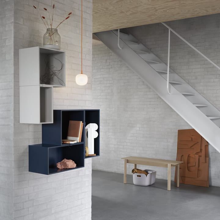 Mini stacked 2.0 Regalsystem, large, Mitternachtsblau Muuto
