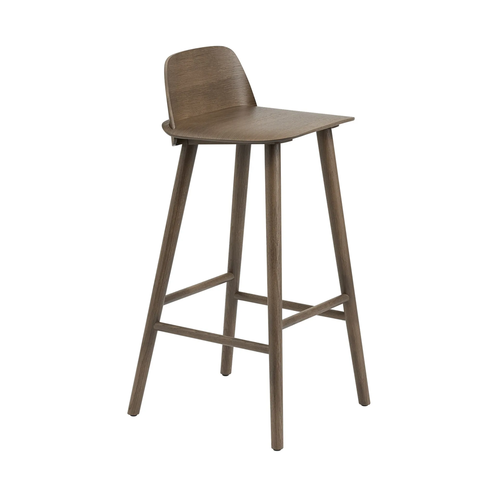 Nerd Barstuhl 65cm, Stained dark brown Muuto