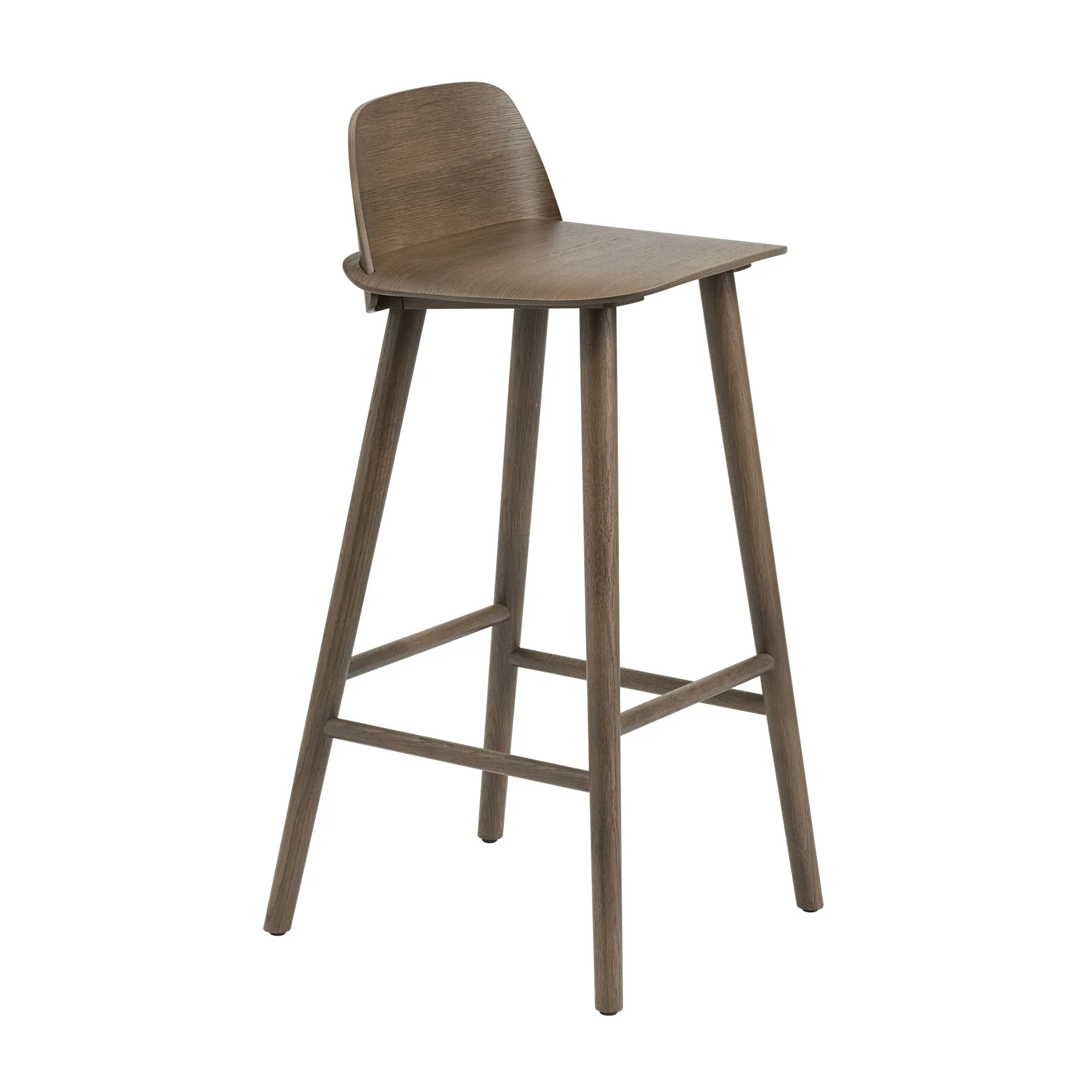 Nerd Barstuhl 75cm, Stained dark brown Muuto