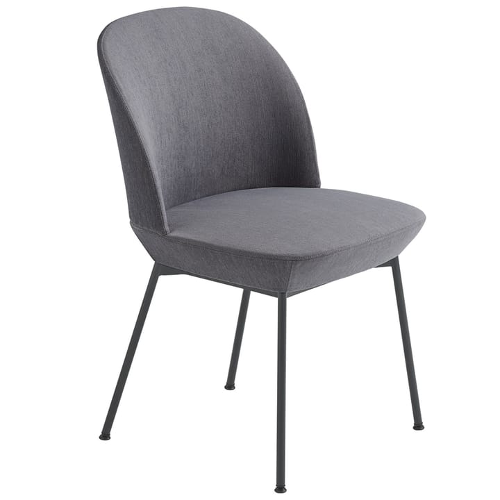 Oslo Esszimmerstuhl schwarze Beine - Still 161-Anthracite black - Muuto