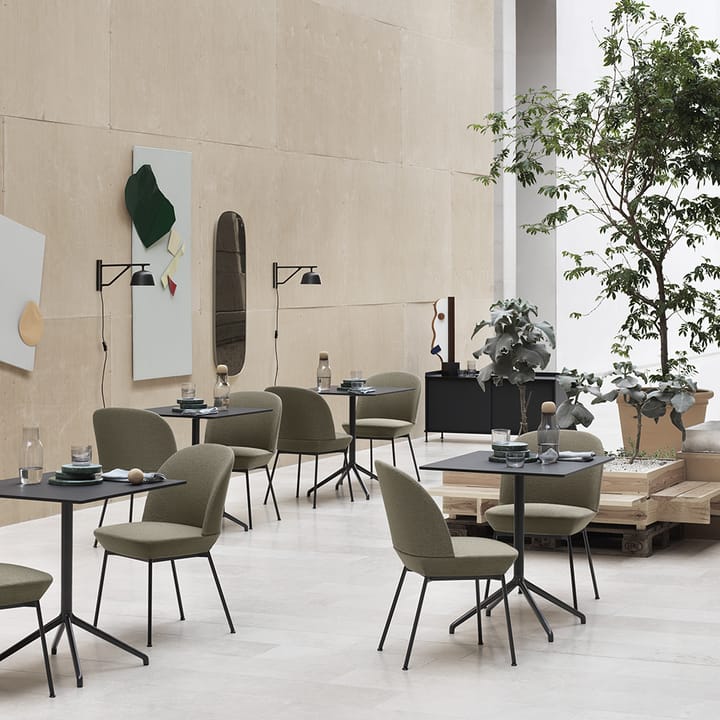 Oslo Stuhl Stoffsitz, Ocean 3-Anthracite black Muuto