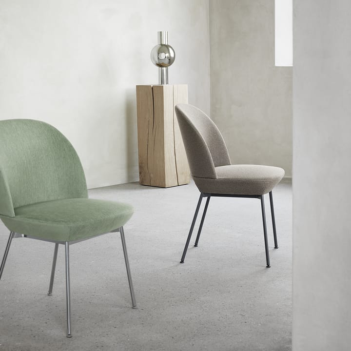 Oslo Stuhl Stoffsitz, Ocean 3-Anthracite black Muuto