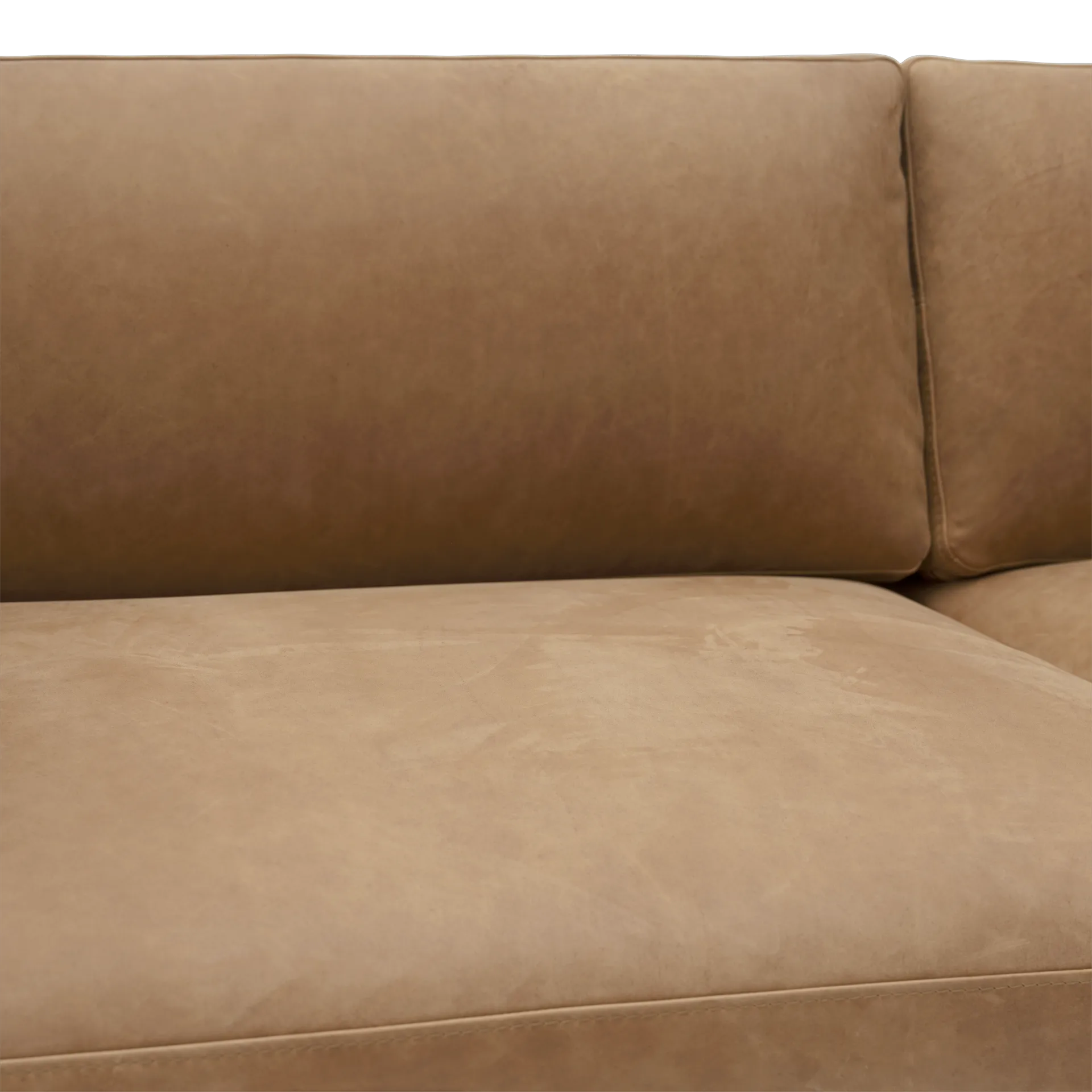 Outline 3,5-Sitzer Sofa, polished alu, Grace leather Camel Muuto