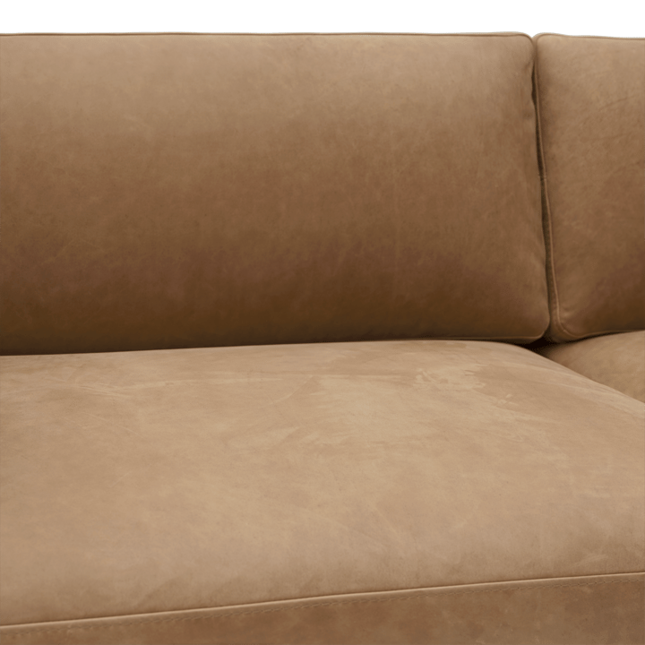 Outline 3,5-Sitzer Sofa, polished alu - Grace leather Camel - Muuto