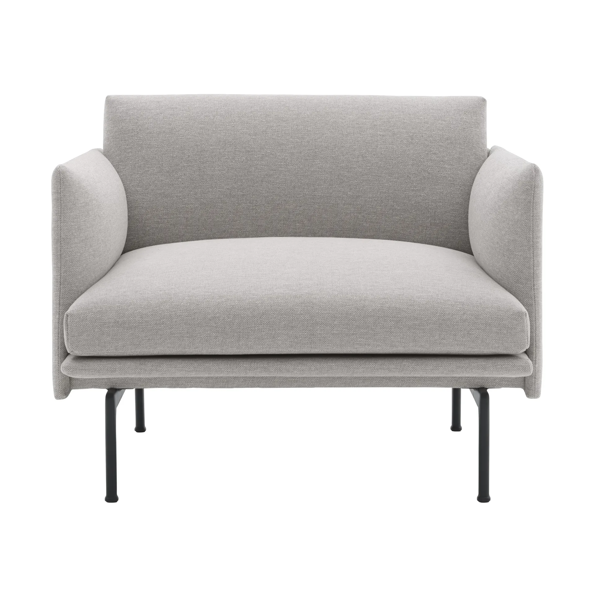 Outline chair Sessel Stoff, Clay 12-Black Muuto