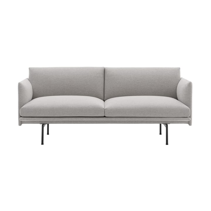 Outline Sofa 2-Sitzer - Clay 12-Black - Muuto