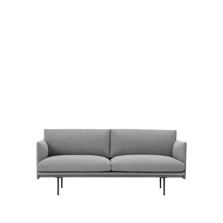 Outline Sofa 2-Sitzer - Fiord 151 grey-Black - Muuto