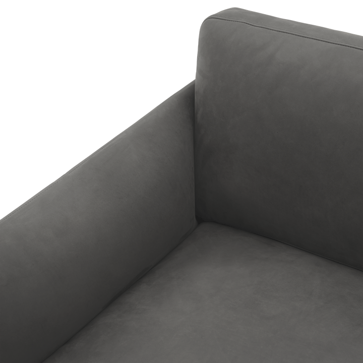 Outline Sofa 3-Sitzer Leder - Grace leather Camel-schwarze Beine - Muuto