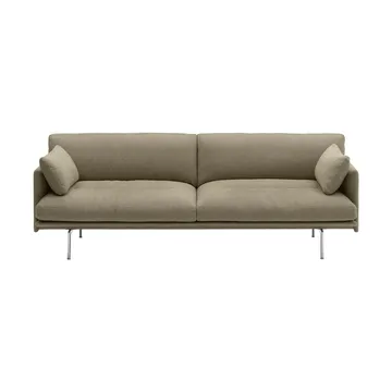 Outline Soft Sofa - Clay 15-Aluminiumbeine, 3-sitzig - Muuto