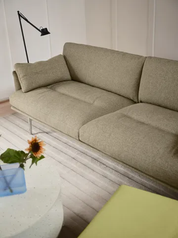 Outline Soft Sofa - Clay 15-Aluminiumbeine, 3-sitzig - Muuto