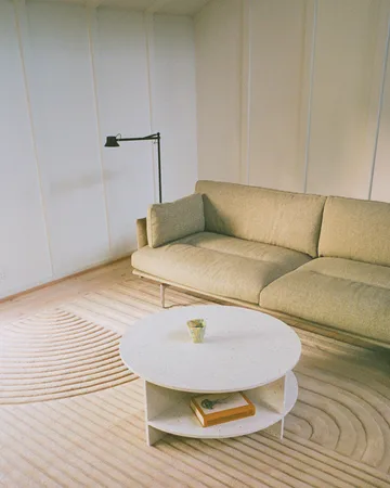 Outline Soft Sofa - Clay 15-Aluminiumbeine, 3-sitzig - Muuto