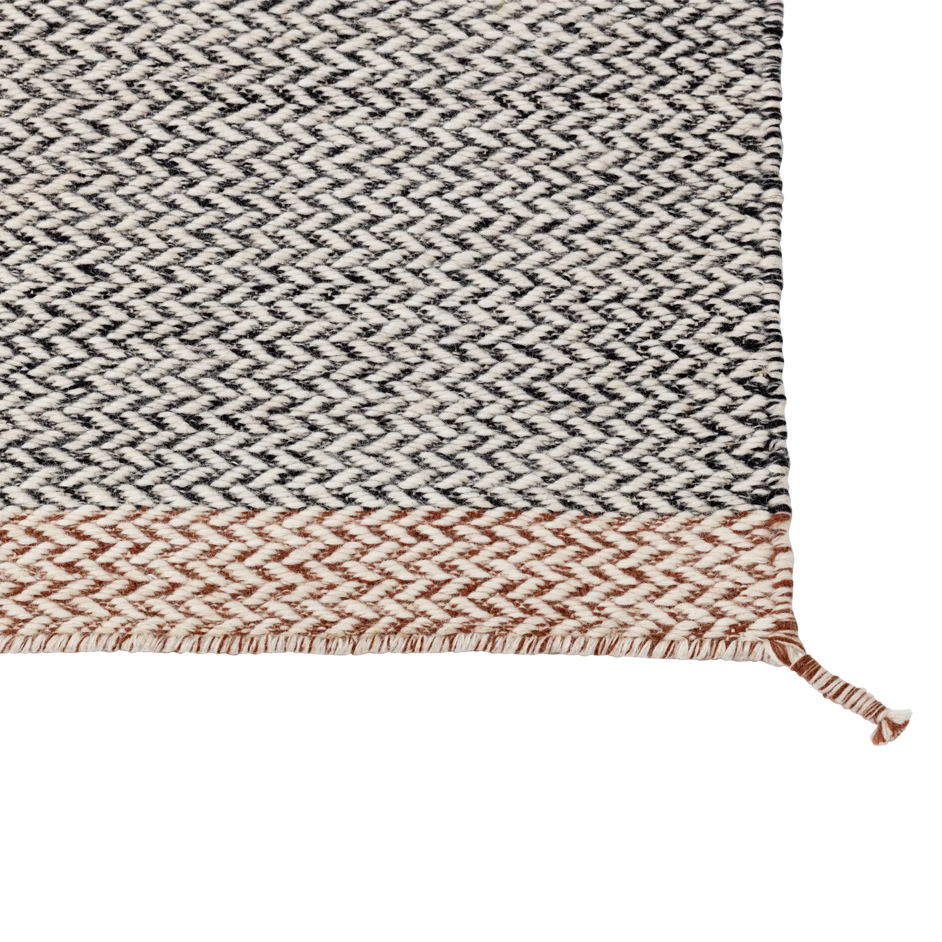 Ply Wollteppich 85 x 140cm, Schwarz-weiß Muuto