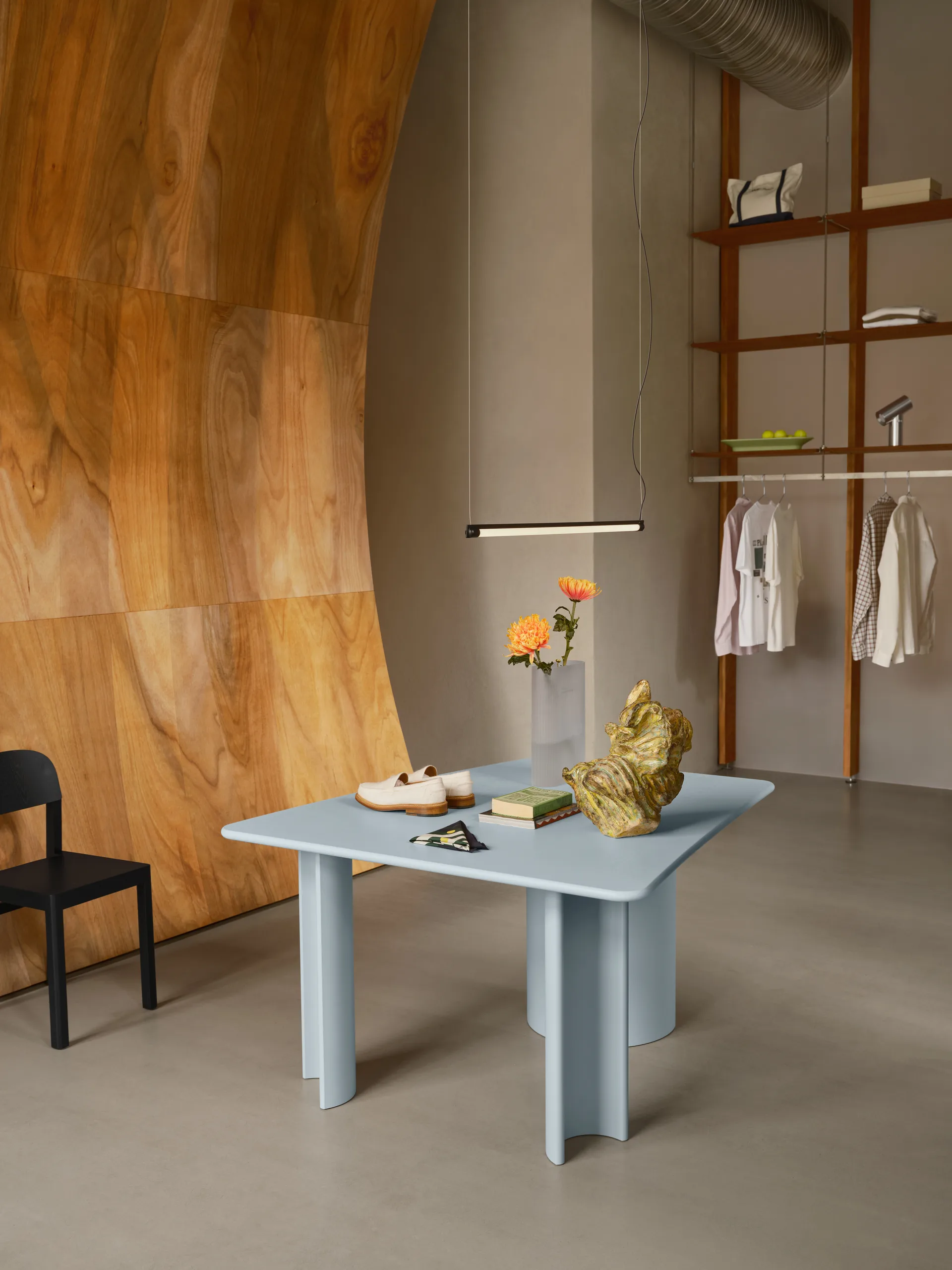 Re-norm Esstisch, Light blue, 130x120 cm Muuto