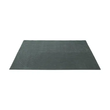 Relevo Rug Quattro Wollteppich - Dark green, 200x300 cm - Muuto