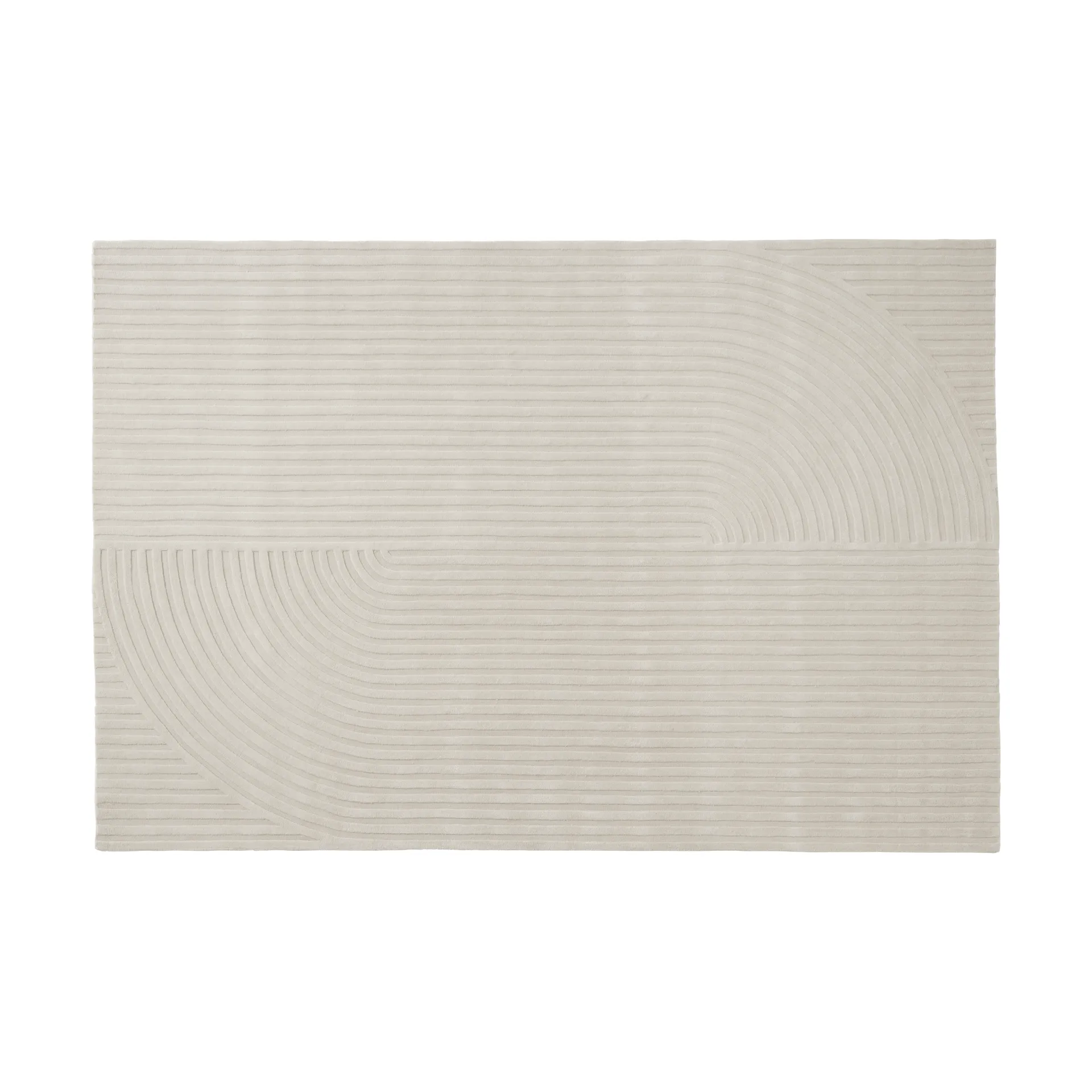 Relevo Rug Quattro Wollteppich, Off white, 200x300 cm Muuto