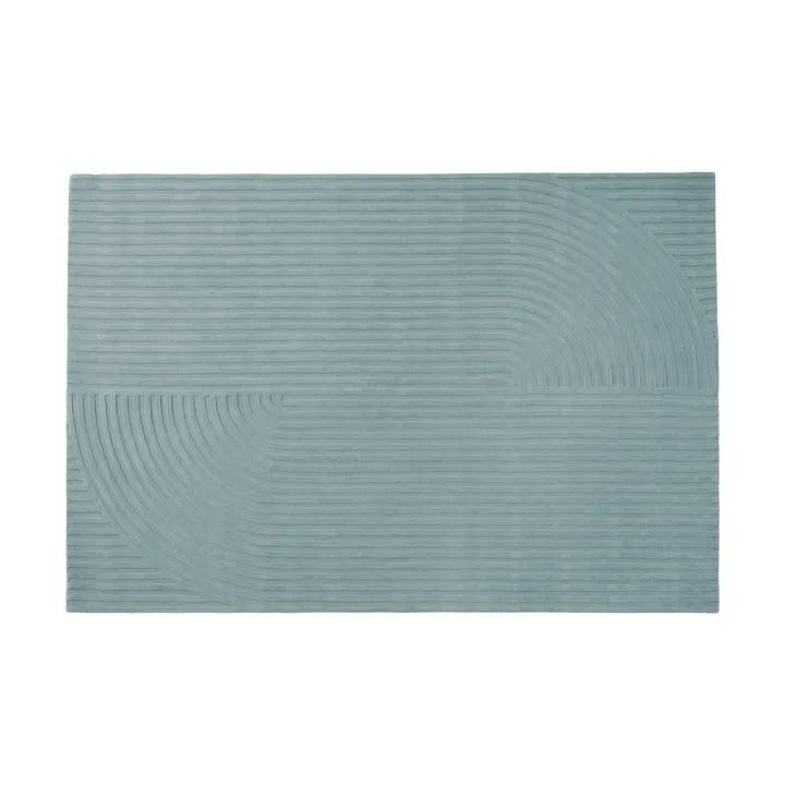 Relevo Rug Quattro Wollteppich - Sage green, 200x300 cm - Muuto