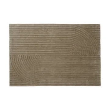 Relevo Rug Quattro Wollteppich - Taupe, 170x240 cm - Muuto