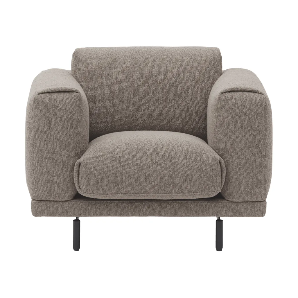 Rest Lounge Chair Loungesessel, Hearth 6-Schwarze Beine Muuto
