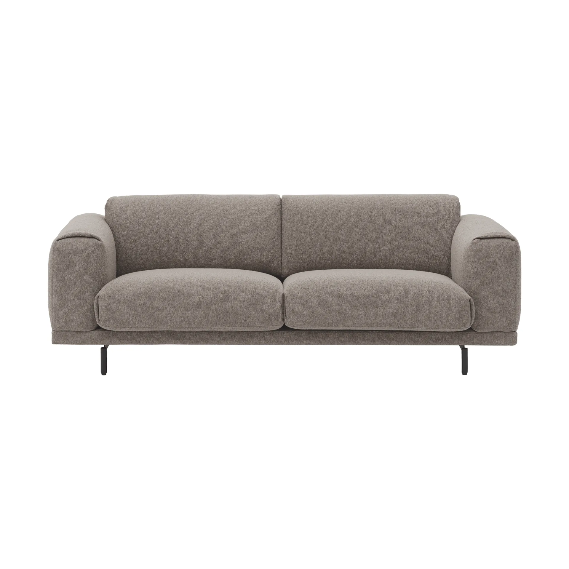 Rest Sofa, 3-Sitzer, Hearth 6 grey-schwarze Beine Muuto