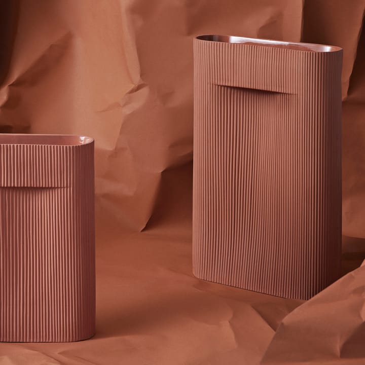 Ridge Vase 35cm, Terracotta Muuto