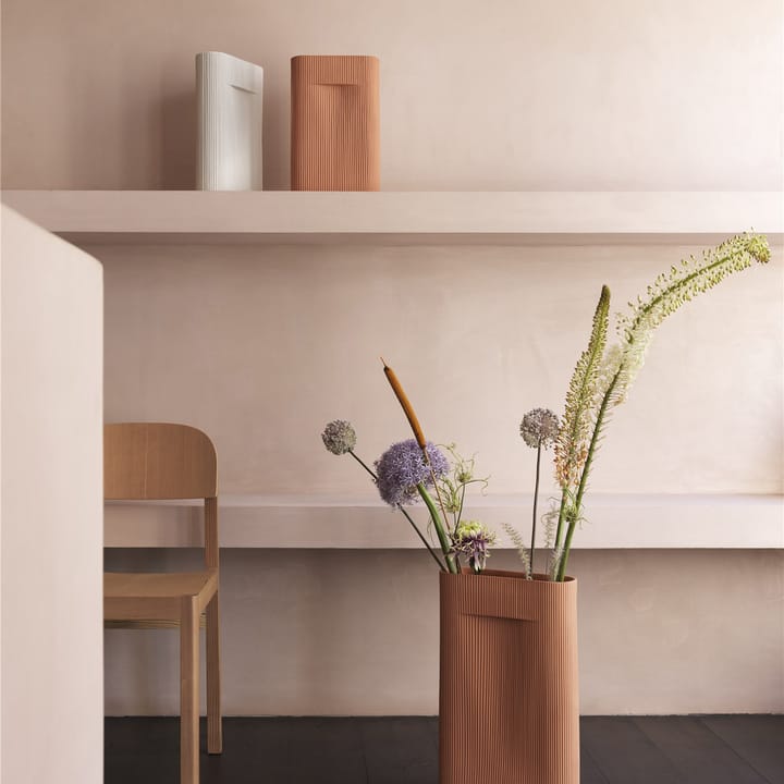 Ridge Vase 35cm, Terracotta Muuto