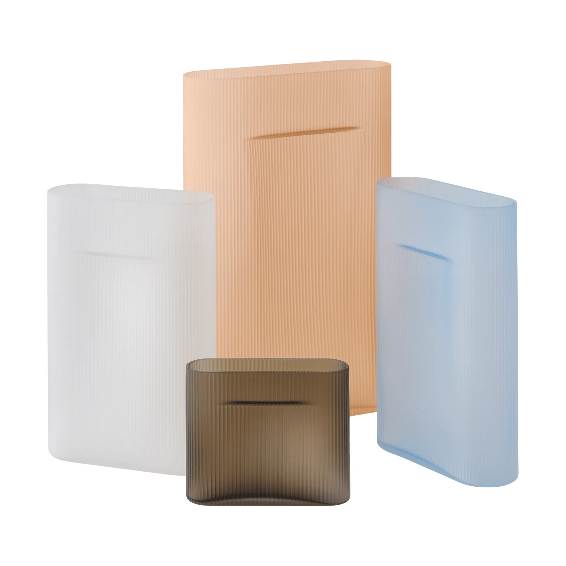 Ridge Vase Milchglas 16,5 cm, Hellorange Muuto
